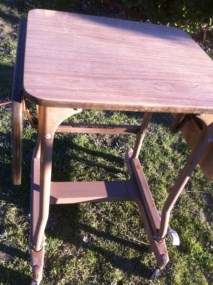   stand antique vintage wood industrial Machine age table desk  