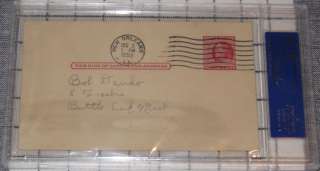 Mel Ott AUTOGRAPH GPC 1952 post card HOF 500hr club PSA  