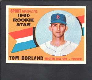 1960 TOPPS Baseball #117 TOM BORLAND ROOKIE STARS 
