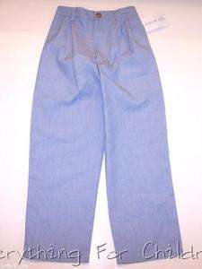 Boys KELLYS KIDS blue pants 7 NWT white pin stripe  