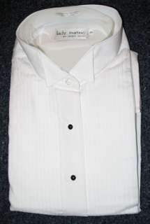 New White Lady Martino Wing Collar Tuxedo Shirt Size 20  