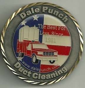 RARE Dale Punch Duct Cleaning Challenge Coin  