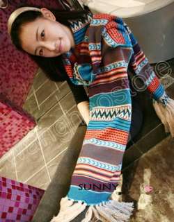  Winter Knit Wool Pashmina Wrap Lady Shawl Scarf Fashion Tassel  