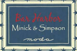 Fabric BAR HARBOR Minick & Simpson MODA Sky   Lt Blue  