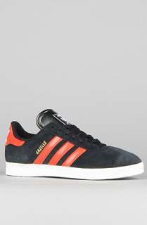 adidas The Gazelle 2 Suede Sneaker in Black and Sharp Orange 