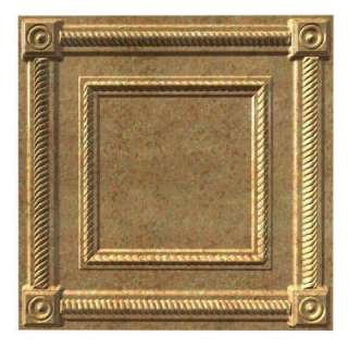 Fasade Coffer 2 ft. x 2 ft. PVC Cracked Copper Lay in Ceiling Tile L61 