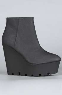 Cheap Monday The Monolit Wedge in Black Coated Canvas  Karmaloop 