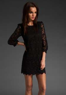 JUICY COUTURE Lace Shift Dress in Black  