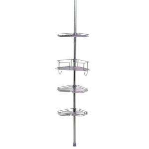 Zenith Metal Tension Mount Pole Shower Caddy in Chrome (2190SS) from 