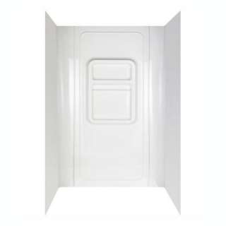   Infinity/Wide Deluxe Shower Wall Set in White 37280 