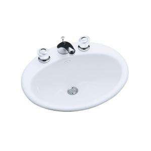 KOHLER Farmington Self Rimming Bathroom Sink in White K 2905 8 0 at 
