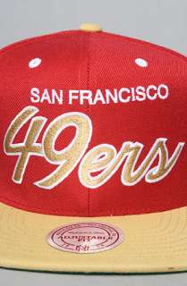 Mitchell & Ness The San Francisco 49ers Script 2Tone Snapback Cap in 