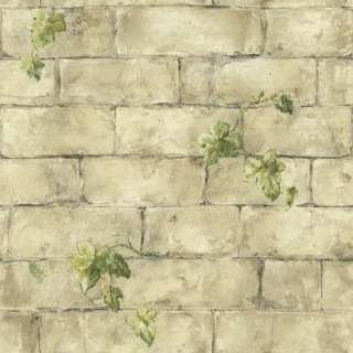   56 sq.ft. Beige Ivy And Brick Wallpaper WC1281807 