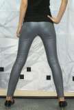 gray leather like shiny leggings tights pants rock p254  