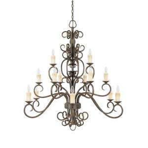 World Imports Sheffield Collection French Bronze 15 Light Chandelier 