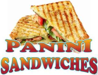 Panini Sandwiches Concession Food Vendor Menu Decal 14  