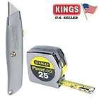 Stanley Power Lock 25 Tape & Knife Combo