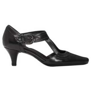 Womens Aerosoles Cheery Tomato Black Leather Shoes 