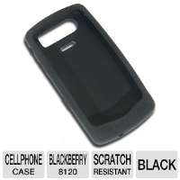 RIM Rubber Cell Phone Skin For Blackberry 8120   Black