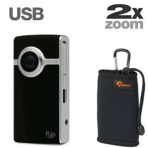 Flip Ultra HD 120 Min Black Camcorder and Case Bundle   120 Minute 