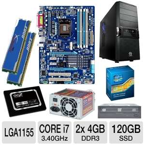  D3 Intel Z68 Motherboard and Intel Core i7 2600K 3.40 GHz Quad Core 