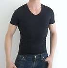 New Hom Mens Tuxedo Fitted Tshirt top Black 40 S