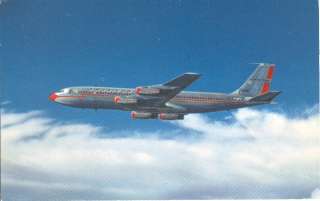 AIRPLANE AMERICAN AIRLINES 707 JET FLAGSHIP postcard  