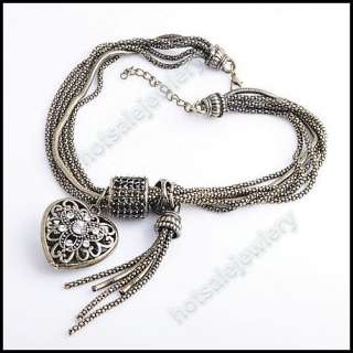 Wholesale 4sets Tibetan Heart Snake Chain Necklace   