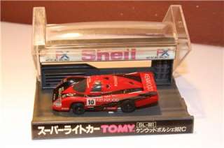 Tomy/AFX Slot Car, Lighted Porsche KENWOOD Red/Black   RARE Old Stock 
