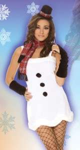 Foxy Frosti Frosty Snowman Velvet Dress Christmas Holiday Costume S M 