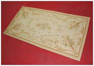 5X46 Small Aubusson Area Rug SUBTLE FRENCH Faded Antique Colors 