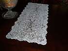 savoy design lace table runner dresser scarf ivory 36 set