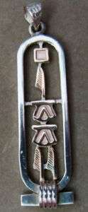 Sterling and 14k Egyptian Pendant  