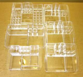   CLEAR ACRYLIC MAKEUP ORGANIZER TRAYS. Excellent, like new condition