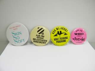   Humorous Buttons Pinbacks Pins Retro Hipster Ironic Stocking Stuffer