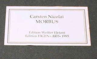 Carsten Nicolai MORBUS Zeichungen Holzdrucke Collagen Töne Nr 121/480 