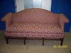 KITTINGER SOFA HAND CRAFTED REPRODUCTION CHIPPENDALE CAMEL BACK 