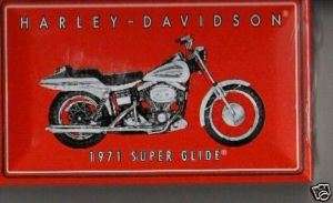 Harley Davidson Motorcycle 1971 Super Glide Match Tin M  