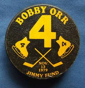 1979 BOBBY ORR NHL PROMO PUCK~JIMMY FUND CHARITY EVENT  