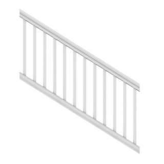 YardSmart 36 in. x 6 ft. White Pro Rail Stair Kit 73013129 at The Home 