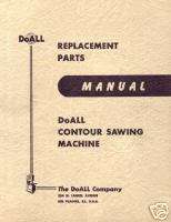 DoAll Contour Sawing Machine Replacement Parts Manual  