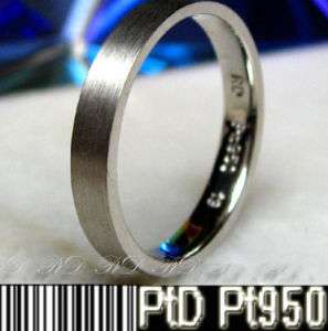 Platinring Ring Platin 950 massiv 4,11g NEU edel 3mm＋＋  