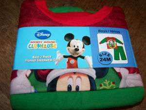 Size 3T Disney Mickey Mouse Flannel Pajamas Set Pants N  