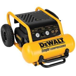 DEWALT 1.6 HP 4.5 Gallon Oil Free Wheeled Portable Air Compressor 