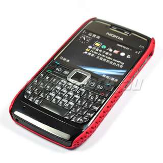 HARD MESH CASE COVER POUCH FILM FOR NOKIA E71 RED  