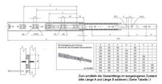 Vollauszug Kugelführung Teleskopschiene Selbsteinzug 4250496689746 