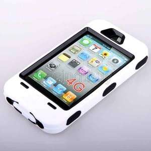 New Heavy Duty Case Cover For Apple iPhone 4 4G White  