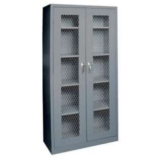   72 in. Height Charcoal Tall Storage Cabinet withExpanded Metal Front