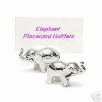 144 Silver Elephant Place card Holders Wedding Favors  