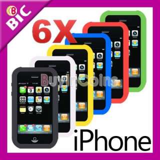6X SILICONE SKIN CASE COVER FOR iPhone 3G 3Gs 16G 32G  